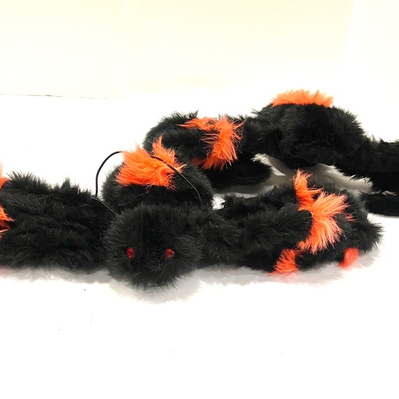 Furrry spiders - 4 total, 3 black and orange and 1  black and green. - Picture 4 of 7
